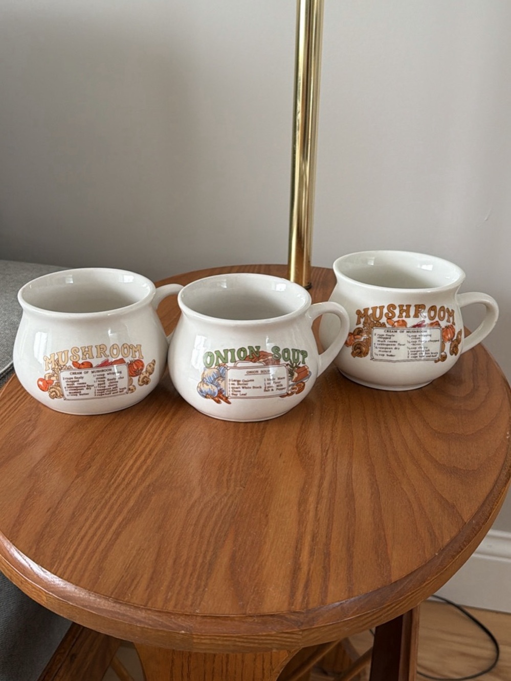 Vintage Ceramic Soup Mugs Bowls